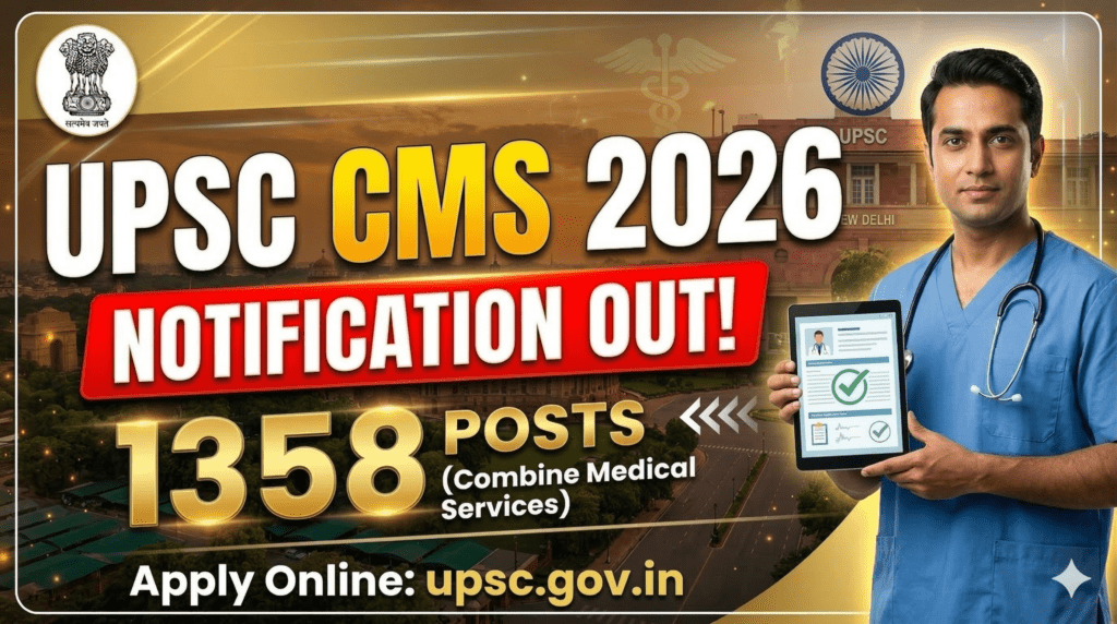 UPSC CMS Recruitment 2026